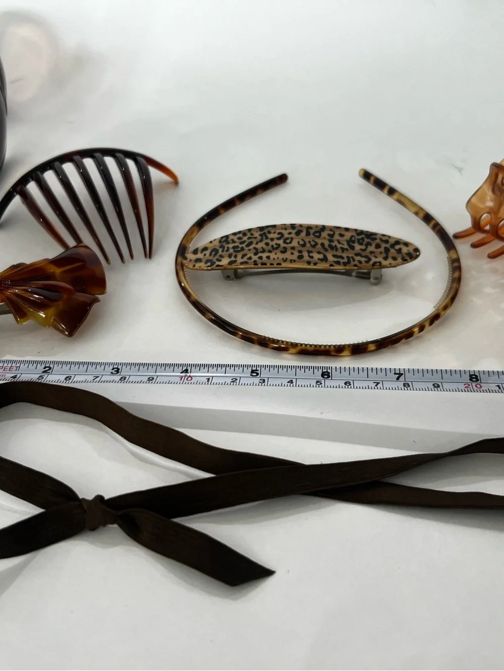 Vintage French Hair Accessories Tortoise Barrettes Headbands Made in France